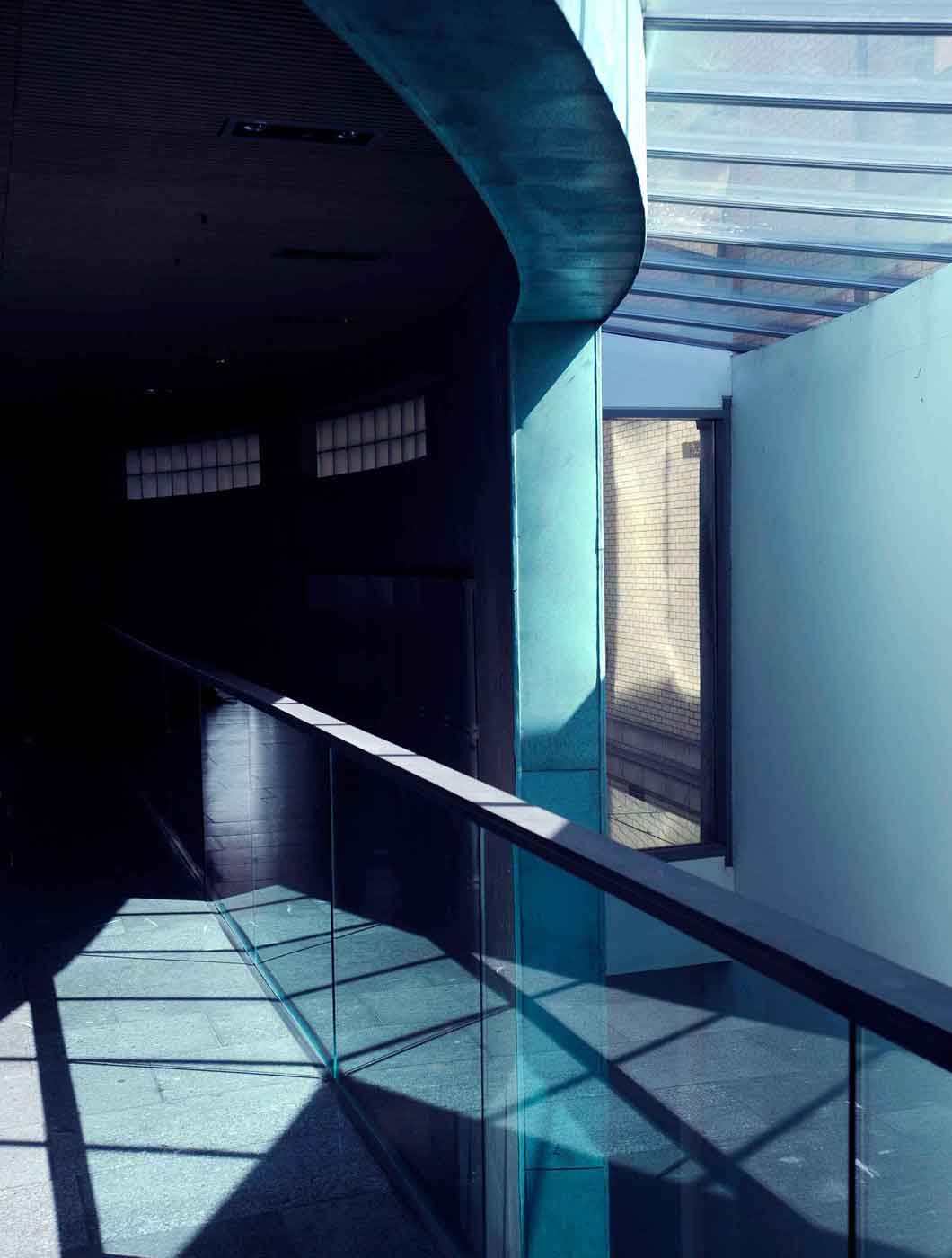 Property Photography: building interior glass stairwell