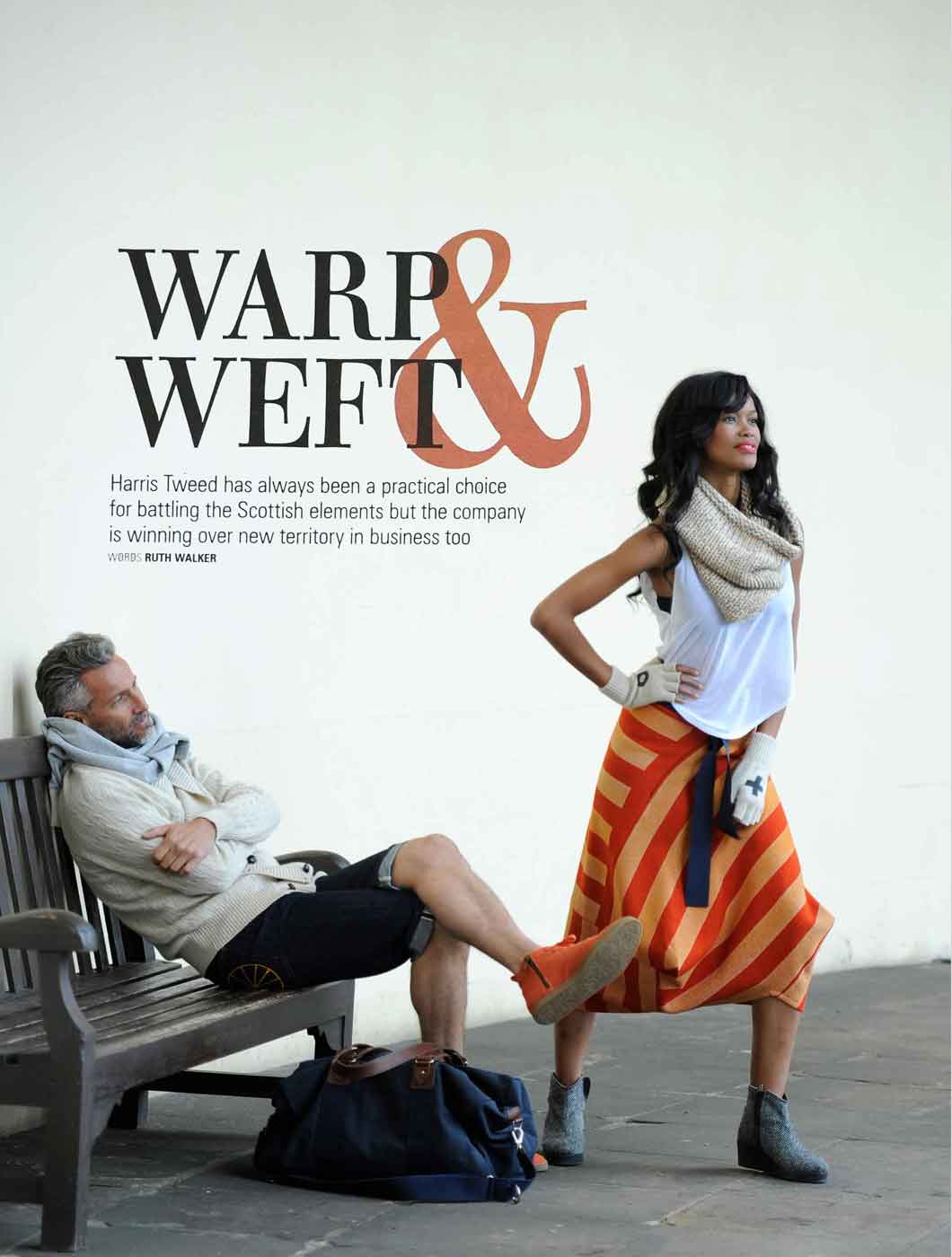 Fashion Photography: female Warp & Weft magazine Harris Tweed